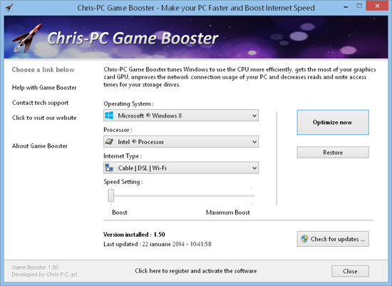 Chris-PC Game Booster İndir – Full  torrent v3.40 Oyun Hızlandırma Programı