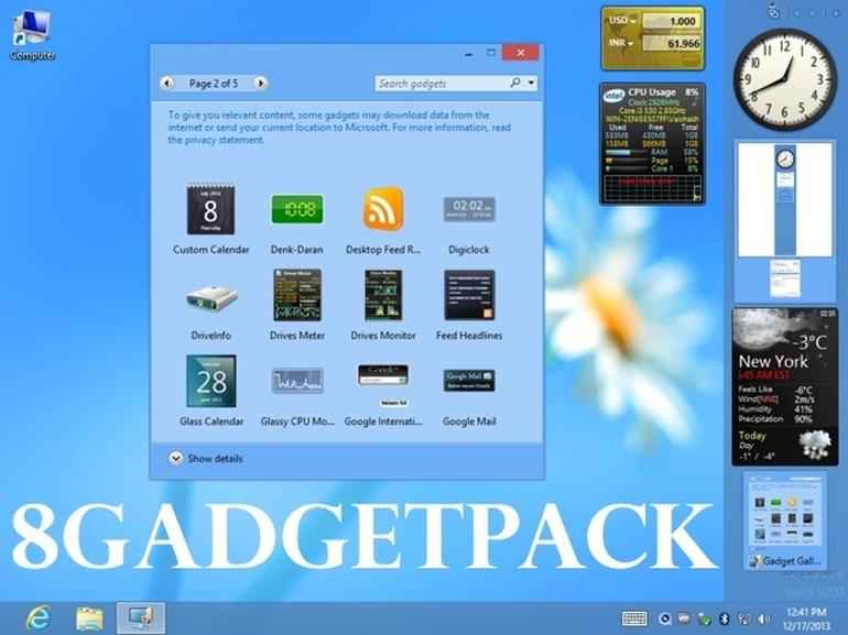 8GatgetPack v27.0 Full – Masaüstü Widget
